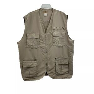 Haband Travelers Fishing Vest Adult XXL Outdoor Sport Utility Beige
